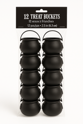 Black Halloween Candy Cauldrons - 12 Pack